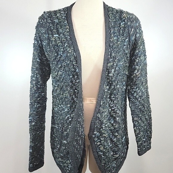 MOTH Anthro Keavy Jacquard Open Front Cardigan size S - Picture 1 of 9